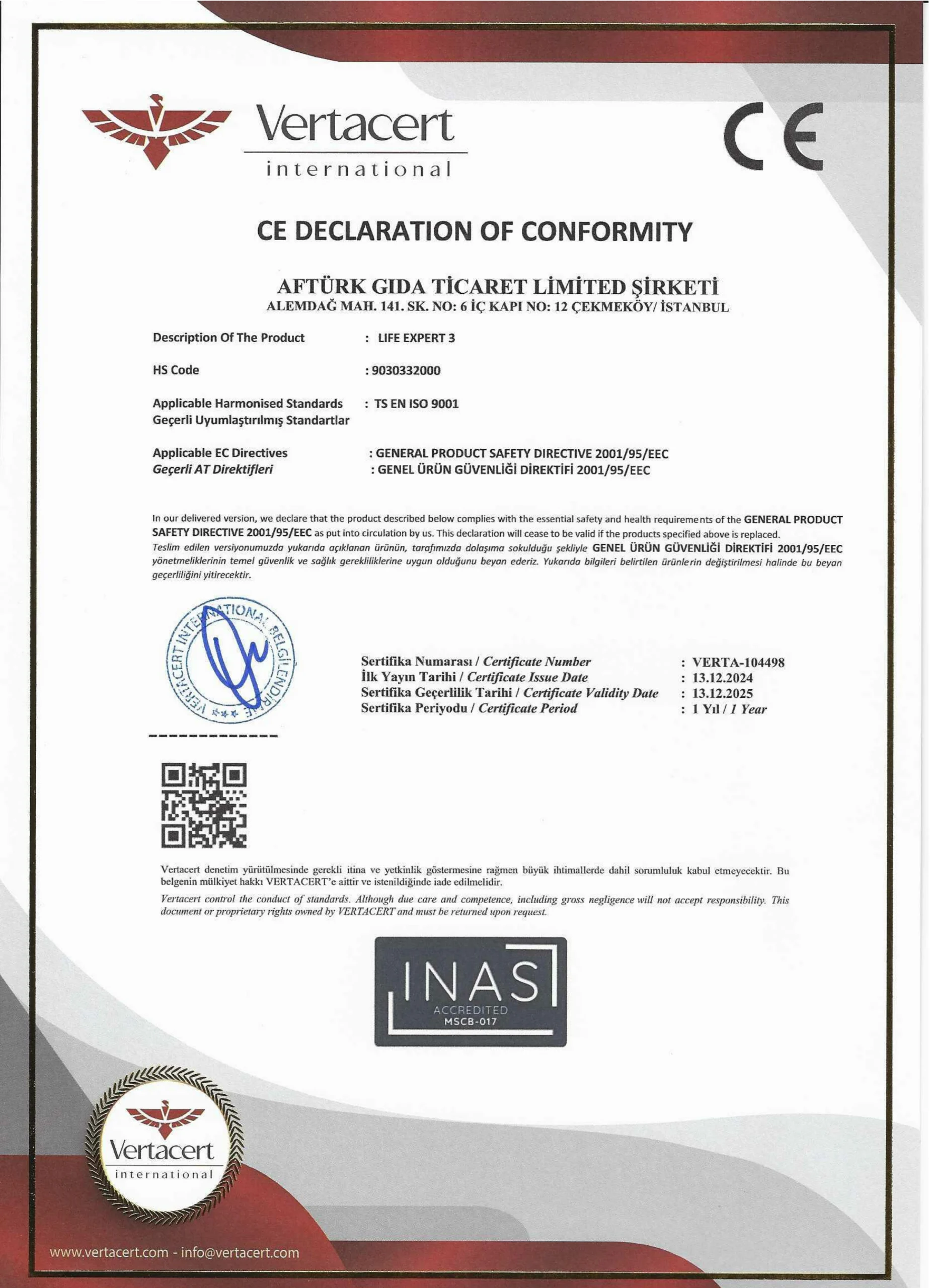 Сертификат Life Expert 2